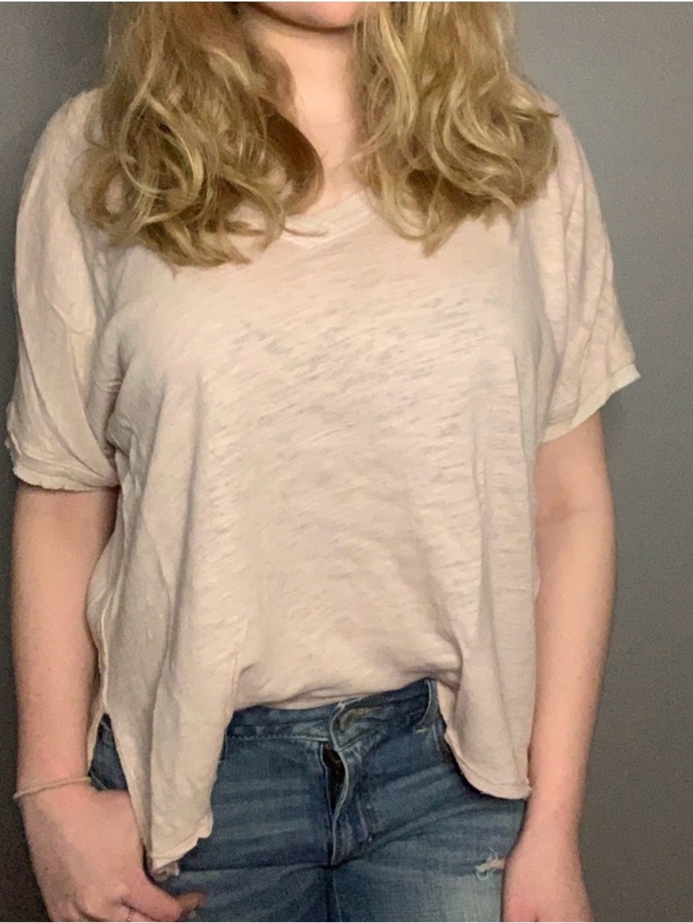Free People We The Free oversized short sleeve v-neck